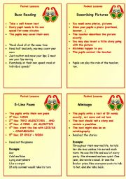 English Worksheet: Pocket Lessons