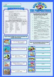 English Worksheet: THE PREPOSITIONS