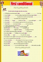 English Worksheet: first conditional