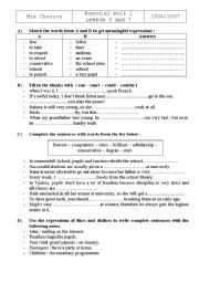 English Worksheet: tasks 