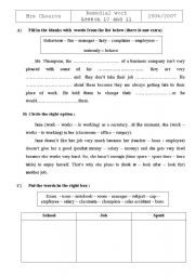 English Worksheet: tasks 