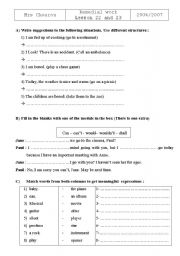 English Worksheet: tasks 