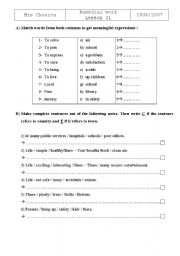 English worksheet: tasks 
