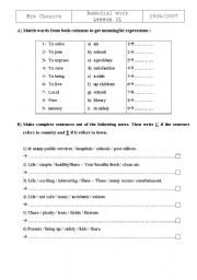 English worksheet: tasks 