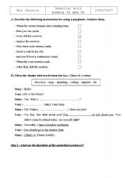 English worksheet: tasks 