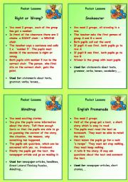 English Worksheet: Pocket Lessons