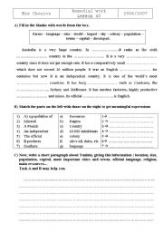 English Worksheet: tasks 