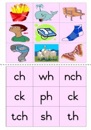 English Worksheet: Consonant diagraphs Game 3