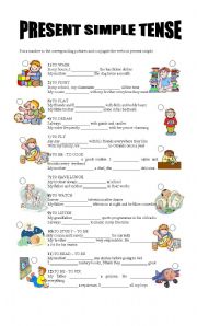 English Worksheet: PRESENT SIMPLE TENSE