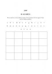 English Worksheet: Alfabet Bingo or OLE