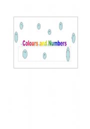 English worksheet: Colours and numbers