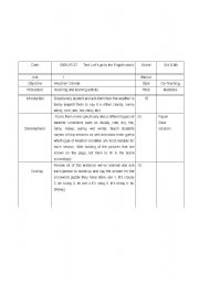 English worksheet: Lesson plan for 3/4 Graders