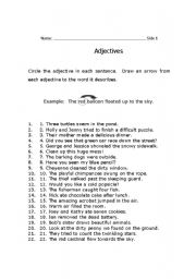 English Worksheet: Adjective