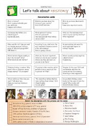 English Worksheet: Lets talk about HISTORY