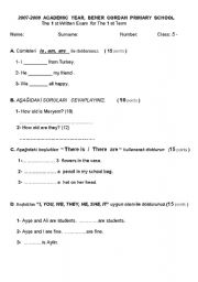 English worksheet: revision 