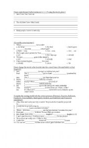 English worksheet: WS for pronouns