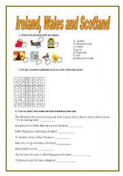 English Worksheet: Ireland, Wales and Scotland in December 2/2