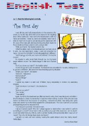 Test - The first day (at school)