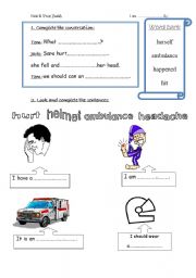 English worksheet: health