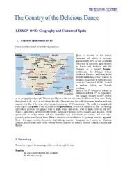 English Worksheet: A reading and activities about Spain