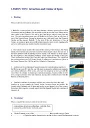English Worksheet: Second part of the lesson about Spain