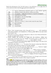 English Worksheet: Abbreviations 1