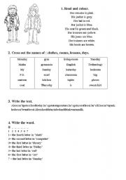 English worksheet: test