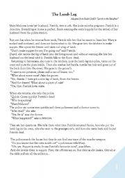 English Worksheet: the lamb leg