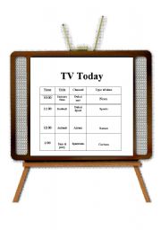 English Worksheet: TV Schedule