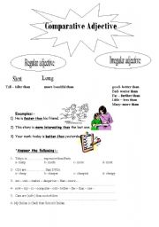 English worksheet: Grammar / Comparative Adjectives