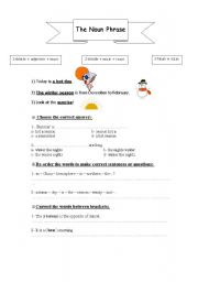 English Worksheet: Grammar / The Noun Phrase