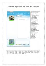 English Worksheet: Computer jargon