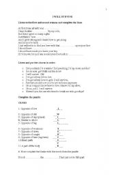 English worksheet: I Will survive - SONG