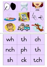 English Worksheet: Consonant diagraphs Game 5