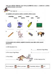 English worksheet: 4 th grade exam