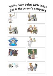 English worksheet: Occupations part 1