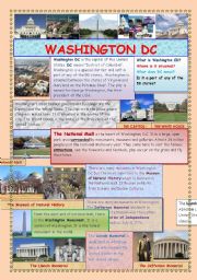 English Worksheet: WASHINGTON DC