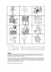 English worksheet: The Seasons