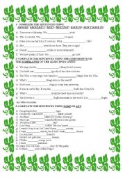 English Worksheet: Review for elementary students- Answer key included