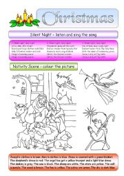 English Worksheet: Christmas (+BW)