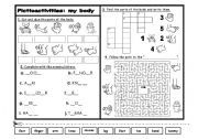 English Worksheet: Pictioactivities: my body