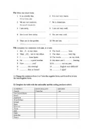 English Worksheet: 1st ESO