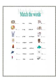 English worksheet: vocabulary