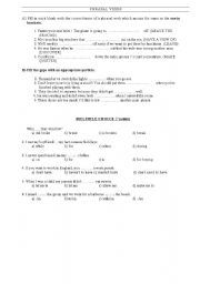 English worksheet: Phrasal verbs, particles and multiple choice