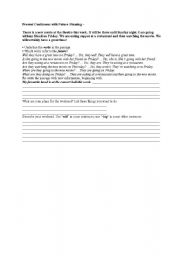 English worksheet: Present continuous with future meaning