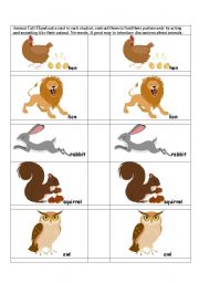 English worksheet: Animal Call