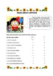 English Worksheet: A true - false reading for elementary kids.