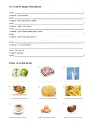 English worksheet: At the restaurant