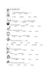 English Worksheet: BODY PARTS