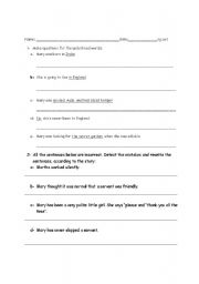 English Worksheet: secret garden verb tenses practice